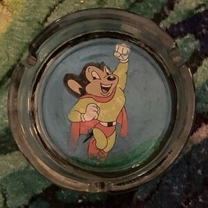 Mighty Mouse Glass Ashtray